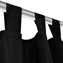 Load image into Gallery viewer, 2 pcs Black Micro-Satin Curtains with Loops 55" x 96"