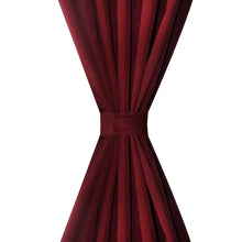 Load image into Gallery viewer, 2 pcs Bordeaux Micro-Satin Curtains with Loops 55" x 96"