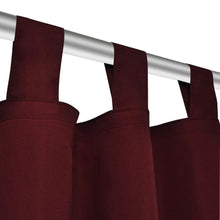 Load image into Gallery viewer, 2 pcs Bordeaux Micro-Satin Curtains with Loops 55" x 96"