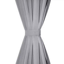 Load image into Gallery viewer, 2 pcs Gray Blackout Curtains with Metal Rings 53" x 96"