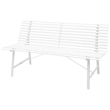 Load image into Gallery viewer, vidaXL Garden Bench 59" Steel White