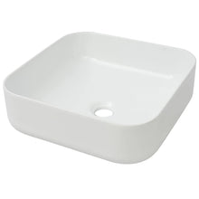 Load image into Gallery viewer, vidaXL Basin Square Ceramic White 15"x15"x5.3"