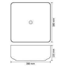 Load image into Gallery viewer, vidaXL Basin Square Ceramic White 15"x15"x5.3"