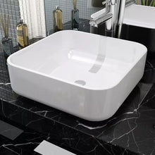 Load image into Gallery viewer, vidaXL Basin Square Ceramic White 15"x15"x5.3"