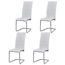 Load image into Gallery viewer, 243263 vidaXL Cantilever Dining Chairs 4 pcs White Faux Leather
