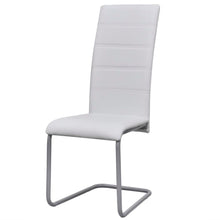 Load image into Gallery viewer, 243263 vidaXL Cantilever Dining Chairs 4 pcs White Faux Leather