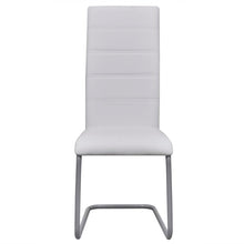 Load image into Gallery viewer, 243263 vidaXL Cantilever Dining Chairs 4 pcs White Faux Leather
