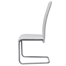 Load image into Gallery viewer, 243263 vidaXL Cantilever Dining Chairs 4 pcs White Faux Leather