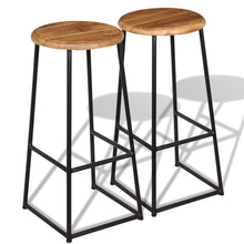Load image into Gallery viewer, vidaXL Bar Stools 2 pcs Solid Teak Wood