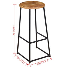 Load image into Gallery viewer, vidaXL Bar Stools 2 pcs Solid Teak Wood
