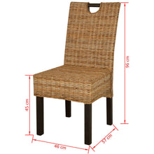 Load image into Gallery viewer, vidaXL Dining Chair 2 pcs Kubu Rattan Mango Wood