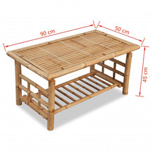 Load image into Gallery viewer, vidaXL Coffee Table Bamboo 35.4"x19.7"x17.7"