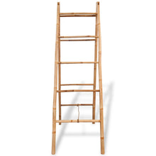 Load image into Gallery viewer, vidaXL Double Towel Ladder with 5 Rungs Bamboo 19.7"x63"