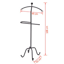 Load image into Gallery viewer, vidaXL Suit Valet Stand 19.3"x16.1"x42.5" Black