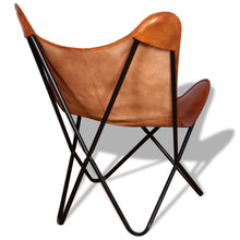 Load image into Gallery viewer, vidaXL Butterfly Chair Brown Real Leather
