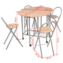 Load image into Gallery viewer, vidaXL Five Piece Folding Dining Set MDF