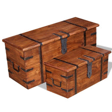 Load image into Gallery viewer, vidaXL Two Piece Storage Chest Set Solid Wood