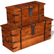 Load image into Gallery viewer, vidaXL Two Piece Storage Chest Set Solid Wood