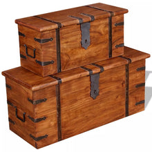 Load image into Gallery viewer, vidaXL Two Piece Storage Chest Set Solid Wood