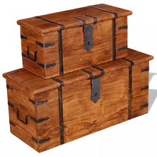 Load image into Gallery viewer, vidaXL Two Piece Storage Chest Set Solid Wood