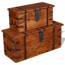 Load image into Gallery viewer, vidaXL Two Piece Storage Chest Set Solid Wood