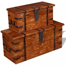 Load image into Gallery viewer, vidaXL Two Piece Storage Chest Set Solid Wood