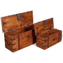 Load image into Gallery viewer, vidaXL Two Piece Storage Chest Set Solid Wood