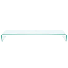 Load image into Gallery viewer, vidaXL TV Stand / Monitor Riser Glass Clear 43.3"x11.8"x5.1"