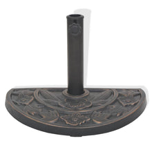 Load image into Gallery viewer, vidaXL Parasol Base Resin Half Round Bronze 19.8 lbs