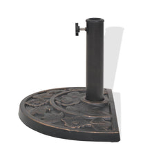 Load image into Gallery viewer, vidaXL Parasol Base Resin Half Round Bronze 19.8 lbs