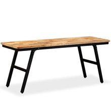 Load image into Gallery viewer, vidaXL Bench Reclaimed Teak and Steel 43.3"x13.7"x17.7"