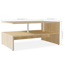Load image into Gallery viewer, vidaXL Coffee Table Chipboard 35.4"x23.2"x16.5" Oak