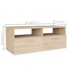 Load image into Gallery viewer, vidaXL TV Cabinet Chipboard 37.4"x13.8"x14.2" Oak