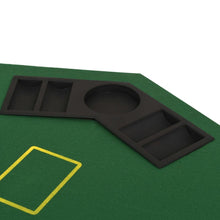 Load image into Gallery viewer, vidaXL 8-Player Folding Poker Tabletop 2 Fold Octagonal Green