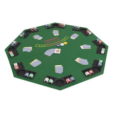 Load image into Gallery viewer, vidaXL 8-Player Folding Poker Tabletop 2 Fold Octagonal Green