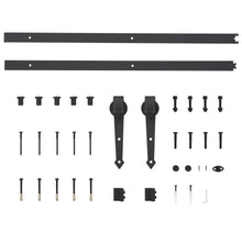 Load image into Gallery viewer, vidaXL Sliding Door Hardware Kit 72" Steel Black