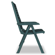 Load image into Gallery viewer, vidaXL Reclining Garden Chairs 2 pcs Plastic Green