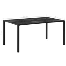 Load image into Gallery viewer, vidaXL Garden Table Black 59.1"x35.4"x28.3" Steel