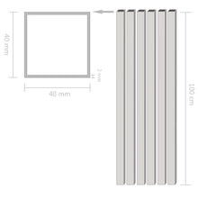 Load image into Gallery viewer, vidaXL Alumiiniprofiiliputket 6 kpl neliö 1 m 40x40x2mm