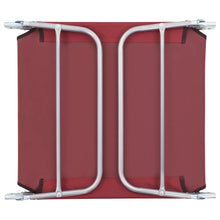 Load image into Gallery viewer, vidaXL Folding Sun Loungers 2 pcs Steel and Fabric Red