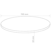 Load image into Gallery viewer, vidaXL Pöytälevy pyöreä MDF 700x18 mm