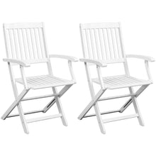 Load image into Gallery viewer, vidaXL Dining Chairs 2 pcs White Solid Acacia Wood