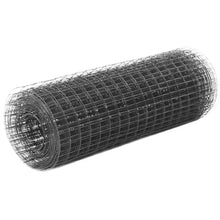 Load image into Gallery viewer, vidaXL Kanaverkko teräs PVC pinnoitteella 25x0,5 m harmaa