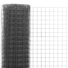 Load image into Gallery viewer, vidaXL Kanaverkko teräs PVC pinnoitteella 25x0,5 m harmaa