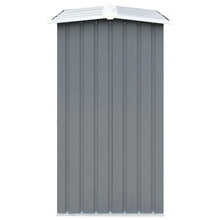 Load image into Gallery viewer, vidaXL Garden Log Storage Shed Galvanized Steel 67.7"x35.8"x60.6" Gray