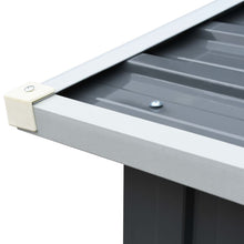 Load image into Gallery viewer, vidaXL Garden Log Storage Shed Galvanized Steel 67.7"x35.8"x60.6" Gray