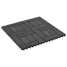 Load image into Gallery viewer, vidaXL Lattialaatat 11 kpl puumuovikomposiitti 30x30 cm 1 m² musta