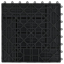 Load image into Gallery viewer, vidaXL Lattialaatat 11 kpl puumuovikomposiitti 30x30 cm 1 m² musta
