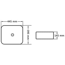 Load image into Gallery viewer, vidaXL Pesuallas 44,5x39,5x14,5 cm keraaminen musta