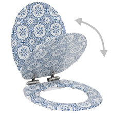 Load image into Gallery viewer, vidaXL WC-istuin soft close kannella MDF posliinikuvio